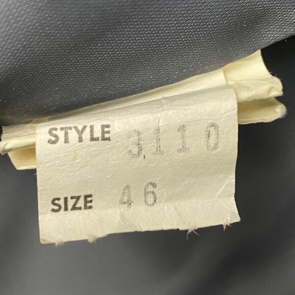 Vintage 70s Sears Leather Jacket Men's 46 Gray Zip In Liner Fight Club - Picture 8 of 15